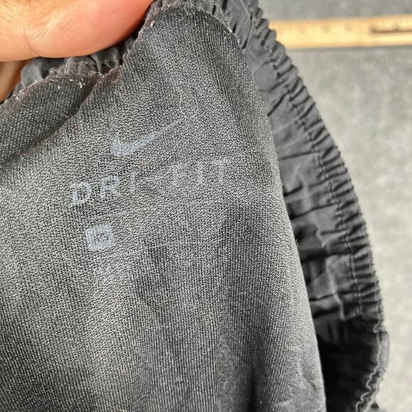 Nike Dri-Fit Shorts Womens L Black Mesh Sides Drawstring Athletic Activewear - Picture 7 of 10